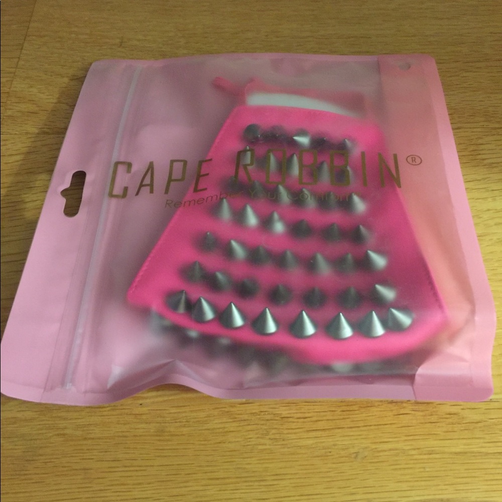 Neon Pink Spiked Face Mask - Picture 5 of 5